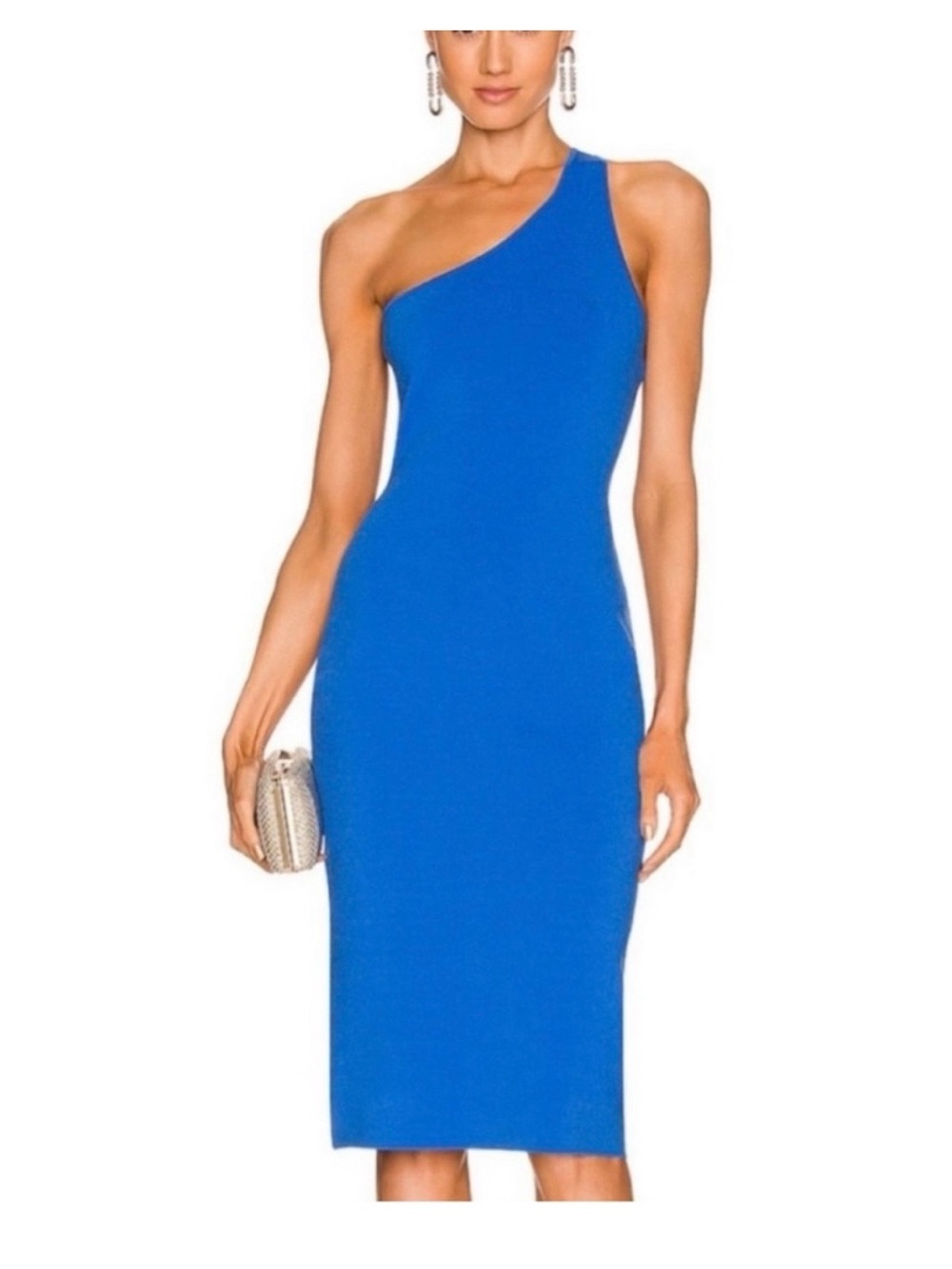 A.L.C. Colby One-Shoulder Ponte Dress - Cobalt Blue